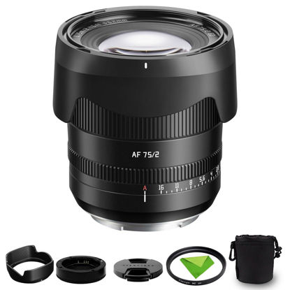 Picture of TTArtisan 75mm F2 Auto Focus Full Frame STM Prime Lens for Sony E-Mount Cameras A7 A7II A7III A7IV A7R A7RII A7RIII A7RIV A7RV A7S A7SII A7SIII A7C A9 A9II A9III A1 ZV-E1 A7C2 A7CR