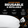 Picture of Woven Polypropylene Sand Bags for Flooding, Gravel - 14" x 26" Sacks 50 lb Weight Limit, Military Grade Reusable Refillable Sand Bag for Hurricane Flood Protection, Empty Sandbags White, Bundle of 500