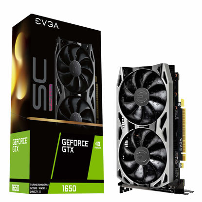 Picture of EVGA GeForce GTX 1650 SC Ultra Gaming GDDR6, 04G-P4-1257-KR, 4GB GDDR6, Dual Fan, Metal Backplate