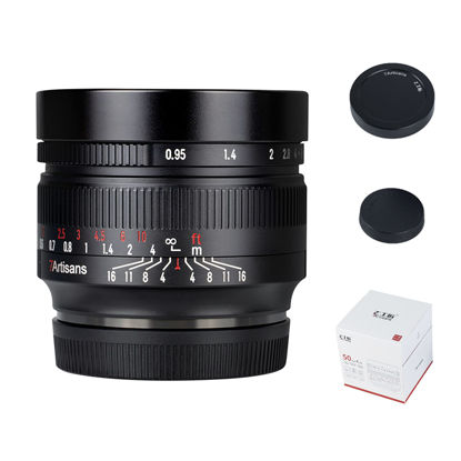 Picture of 7artisans 50mm F0.95 APS-C Manual Fixed Camera Lens for MFT M4/3 Mount Mirrorless Cameras E-PL1 E-PL2 E-PL3 E-PL5 E-PL6 E-PL7 GH2 GH3 GH4 GH5 GH5S GM1 GM5 GM7 GX1 GX7 GX8