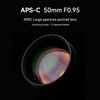 Picture of 7artisans 50mm F0.95 Large Aperture Prime Lens APS-C Lens Compatible for Fuji FX-Mount Mirrorless Cameras ，Manual Focus for Fuji X-A1/X-A2/X-A3/X-A5/X-A7/X-A10/X-A20 Black