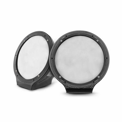 Picture of DS18 CF-JS8 Carbon Fiber Flat Mount POD Universal Enclosure 8" - for All Elements Jet SKI, Marine, Jeep & UTV/ATV - Pair (NO Speaker)