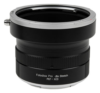 Picture of Fotodiox DLX Stretch Lens Adapter - Compatible with Pentax 6x7 (P67) Mount SLR Lenses to Hasselblad X-System (XCD) Mirrorless Camera Bodies with Macro Focusing Helicoid and 49mm Filter Threads