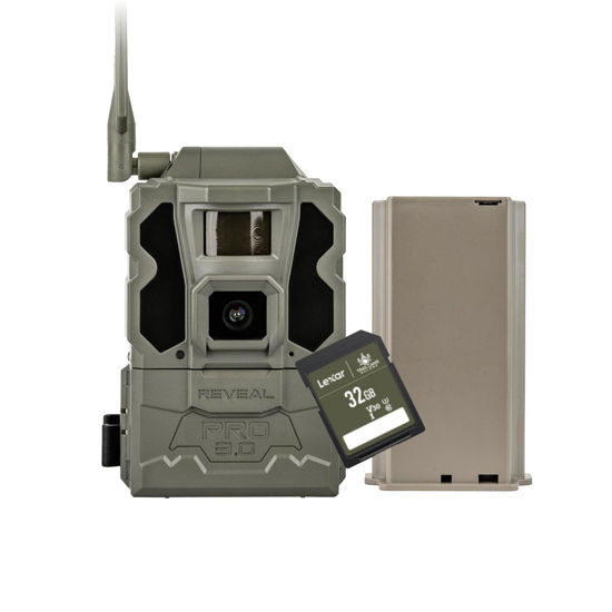 Picture of TACTACAM Reveal Pro 3.0 Cellular Trail Camera - Multi-Cellular Network, GPS, 2" LCD, No-Glow IR, Wi-Fi Enabled, HD Photos & 1080p Videos, Long Battery Life + Lipo Lithium Battery Pack and 32GB SD Card