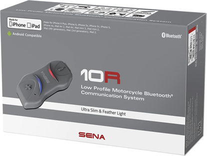 Picture of Sena 10R Low Profile Motorcycle Bluetooth Communication System w/o Handlebar Remote