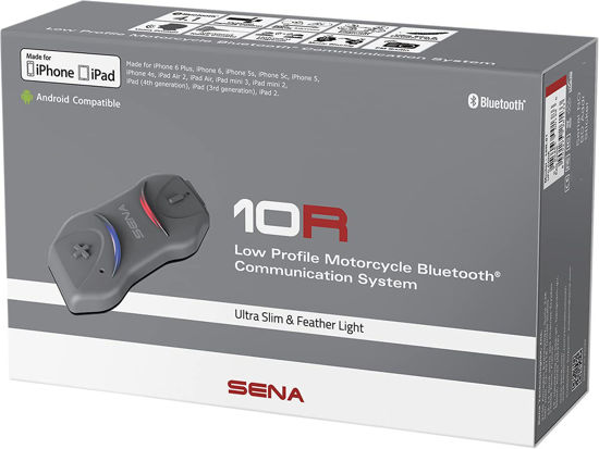 Picture of Sena 10R Low Profile Motorcycle Bluetooth Communication System w/o Handlebar Remote