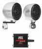 Picture of (2) Rockville MS40B Chrome 4" Tower Speakers+MTX Amplifier for ATV/UTV/Cart