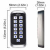 Picture of Visionis FPC-5640 One Door Access Control Out Swinging Door 600lbs Maglock + Outdoor Slim Metal Touch Keypad/Reader Standalone with Mini Controller + Wiegand 26, No Software, EM Card, 1000 Users Kit