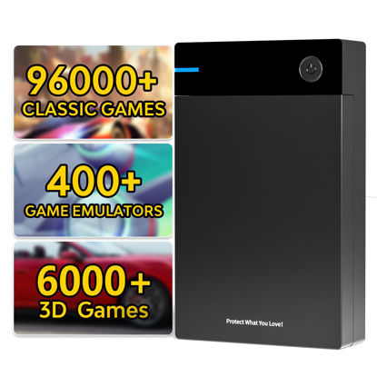 Picture of Kinhank 12TB Retro Gaming Hard Drive,Gaming External Hard Drive with 96000+ Classic Games,Retro Game Consoles Compatible with 400+ Emulators,Portable Game Hard Drive Compatoble with Win-7/8/10/11