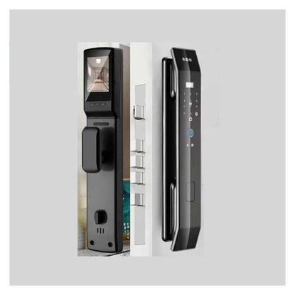 Picture of 3D Face Real-time Intercom Smart Door Lock Security Tuya WiFi Intelligent Fingerprint Password Biometric Electronic Key Unlock(Color:3DR-DF14-Gray-240-R)