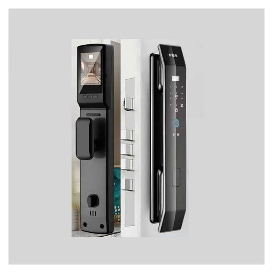 Picture of 3D Face Real-time Intercom Smart Door Lock Security Tuya WiFi Intelligent Fingerprint Password Biometric Electronic Key Unlock(Color:3DR-DF14-Gray-240-R)