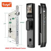 Picture of 3D Face Real-time Intercom Smart Door Lock Security Tuya WiFi Intelligent Fingerprint Password Biometric Electronic Key Unlock(Color:3DR-DF14-Gray-240-R)