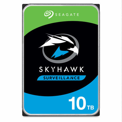 Picture of Seagate Skyhawk AI 10TB Video Internal Hard Drive HDD - 3.5 Inch SATA 6Gb/s 256MB Cache for DVR NVR Security Camera System with Drive Health Management and in-house Rescue Services (ST10000VEZ008)