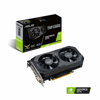 Picture of ASUS TUF Gaming NVIDIA GeForce GTX 1650 OC Edition Graphics Card (PCIe 3.0, 4GB GDDR6 Memory, HDMI, DisplayPort, DVI-D, 1x 6-pin Power Connector, IP5X Dust Resistance, Space-Grade Lubricant)