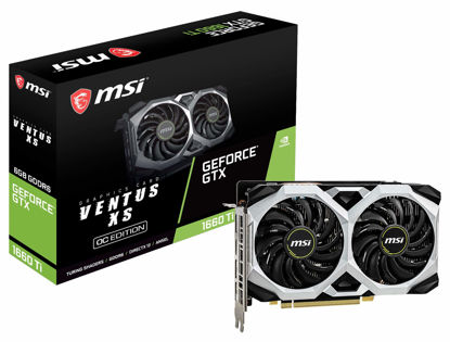 Picture of MSI Gaming GeForce GTX 1660 Ti 192-bit HDMI/DP 6GB GDRR6 HDCP Support DirectX 12 Dual Fan VR Ready OC Graphics Card (GTX 1660 TI VENTUS XS 6G OC)