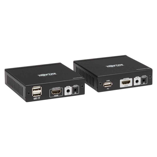 Picture of Tripp Lite HDMI HDBaseT KVM Console Extender Over Cat6, 4k HDMI Video Extender, 2 USB Ports, IR, 4K @ 30 Hz, 1080p (B013-HU-4K)