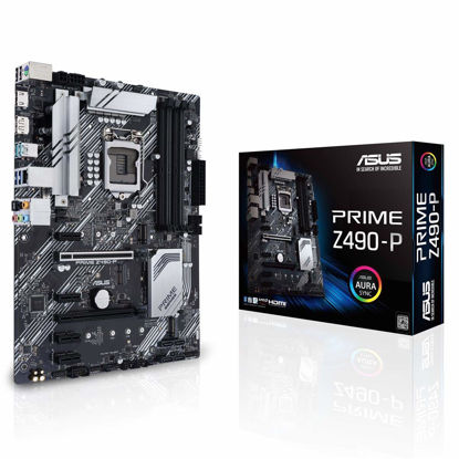 Picture of ASUS Prime Z490-P LGA 1200 (Intel® 10th Gen) ATX Motherboard (Dual M.2, DDR4 4600, 1 Gb Ethernet, USB 3.2 Gen 2 USB Type-A®, Thunderbolt™ 3 Support, Aura Sync RGB)