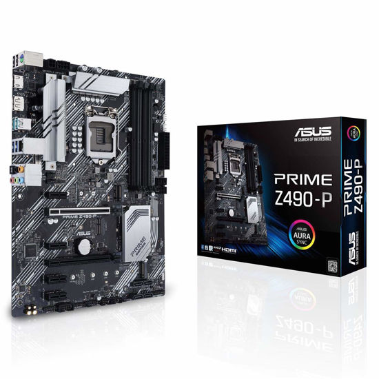 Picture of ASUS Prime Z490-P LGA 1200 (Intel® 10th Gen) ATX Motherboard (Dual M.2, DDR4 4600, 1 Gb Ethernet, USB 3.2 Gen 2 USB Type-A®, Thunderbolt™ 3 Support, Aura Sync RGB)