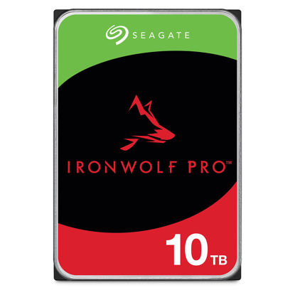Picture of Seagate IronWolf Pro, 10 TB, Enterprise NAS Internal HDD -CMR 3.5 Inch, SATA 6 Gb/s, 7,200 RPM, 256 MB Cache for RAID Network Attached Storage (ST10000NT001)
