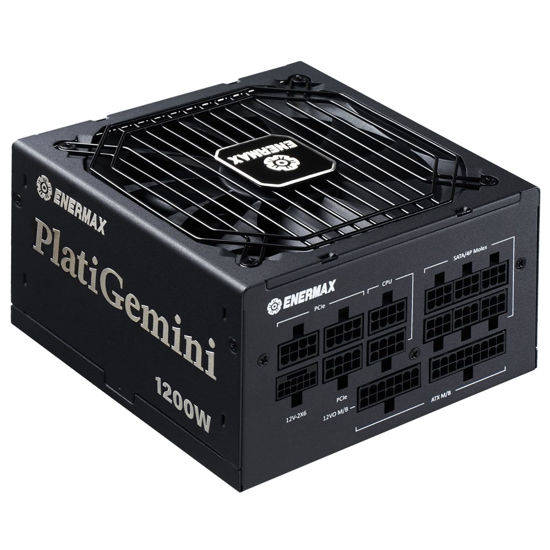 Picture of ENERMAX PlatiGemini 1200W, ATX 3.1 & ATX12VO Standard, PCIe 5 600W 12V-2x6 Connector, 80+ Platinum Full-Modular Power Supply, Compact 150mm ATX PSU, 10 Year Warranty; EGN1200P