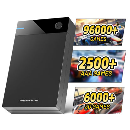 Picture of Kinhank 12T External HDD with 96000+ Classic Games,Retro Gaming Hard Drive Include 6000+ 3D Games, USB 3.0, 12tb Portable Game Hard Drive Disk Console for Win 7/8/10/11,Gift for Holiday