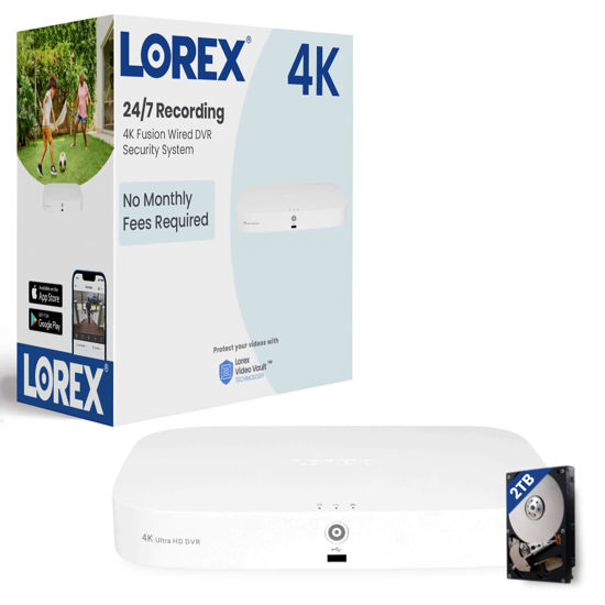 Picture of Lorex 4K Ultra HD 8-Channel Digital Video Recorder 2TB Hard Drive with Smart Motion Detection, Face Recognition and Smart Home Voice Control
