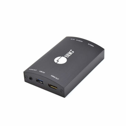 Picture of SIIG USB 3.0 HDMI A/V Capture Card with 4K60 Loop Out, HDMI 4K60 Capture USB 3.0 1080p Record,Audio Extract & Microphone,for DSLR Camcorder Live Streaming,Video Conference,TAA Compliant CE-H26H11-S1
