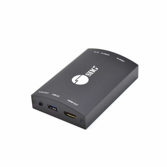 Picture of SIIG USB 3.0 HDMI A/V Capture Card with 4K60 Loop Out, HDMI 4K60 Capture USB 3.0 1080p Record,Audio Extract & Microphone,for DSLR Camcorder Live Streaming,Video Conference,TAA Compliant CE-H26H11-S1