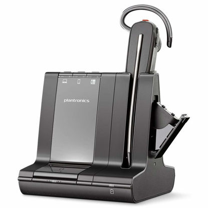 Picture of Poly (Plantronics + Polycom) Savi 8245 UC, Convertible Wireless Headset, Unlimited Talk Time