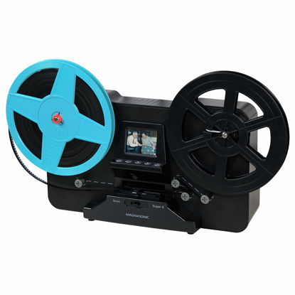 Picture of Magnasonic Super 8/8mm Film Scanner, Converts Film into Digital Video, Vibrant 2.3" Screen, Digitize and View 3", 5" and 7" Super 8/8mm Movie Reels (FS81)