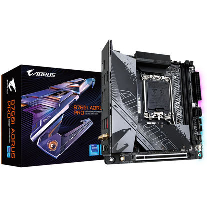 Picture of GIGABYTE B760I AORUS PRO 1.1 Intel LGA 1700 m-ITX Motherboard, 2X DDR5~96GB, 1x PCI-E x16, 2X M.2, 4X SATA, 5X USB 3.2, 2X USB 2.0, 1x Type-C