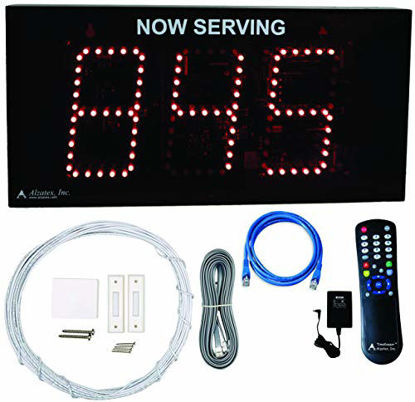 Picture of Alzatex 3-Digit Take-a-Number System with 2 Buttons and Infrared Remote