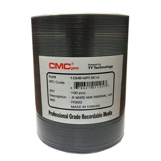 Picture of CMC Pro, 16X, 4.7GB, 16X, White Everest Thermal Hub-Printable, 600 Disc Tape Wrap