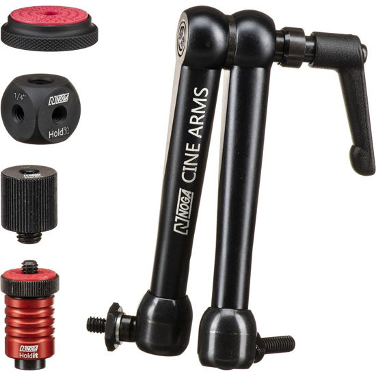 Picture of NOGA Cine Pro Set, Includes Cine Arm DG Hold-It Arm, 1/4"-20 Male to 1/4"-20 Female Quick Release Adapter, Xchange Cube Adapter