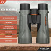 Picture of Athlon Optics 12x50 Argos G2 HD Gray Binoculars with Eye Relief for Adults and Kids, High-Powered Binoculars for Hunting, Birdwatching, and More