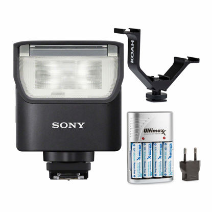 Picture of Sony Alpha HVL-F28RM External Flash with Wireless Remote Control with Koah Triple Shoe Bracket and Rapid Charger with 4AA Batteries Bundle (3 Items)