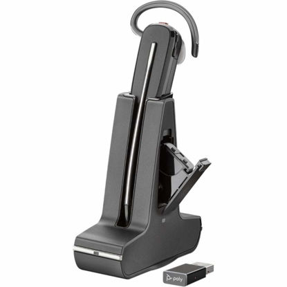 Picture of Plantronics - Savi 8245 UC- Wireless DECT Single In-Ear(Mono)Convertible (3 wearing styles)-Noise Cancelling Mic-Unlimited Talk Time-Connects to Deskphone/PC Mac-Works with Teams (Certified), Zoom