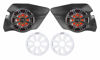 Picture of (2) Kicker 45KM654L 6.5" 390w Marine LED Speakers w/Charcoal with White Grilles KM65 Bundle with Rockville RockZR 6.5" Kick Panel Speaker Pods Compatible with Polaris RZR 1000/900S 2014-17