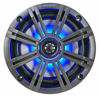 Picture of (2) Kicker 45KM654L 6.5" 390w Marine LED Speakers w/Charcoal with White Grilles KM65 Bundle with Rockville RockZR 6.5" Kick Panel Speaker Pods Compatible with Polaris RZR 1000/900S 2014-17
