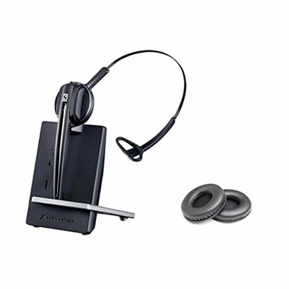 Picture of GTW Bundle Sennheiser D10 ML Cordless USB PC Headset - Compatible with Skype for Business - Lync Certified - Softphones and Unified Communications - fuze, RingCentral, 8x8 with Cushions