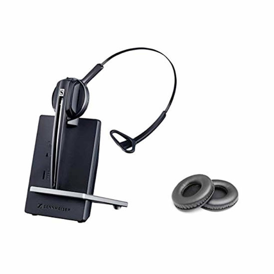 Picture of GTW Bundle Sennheiser D10 ML Cordless USB PC Headset - Compatible with Skype for Business - Lync Certified - Softphones and Unified Communications - fuze, RingCentral, 8x8 with Cushions