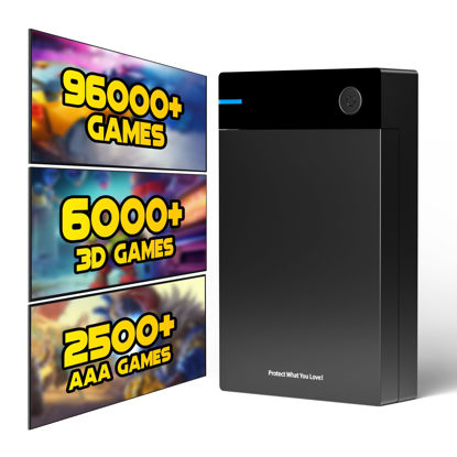Picture of Kinhank 12T HDD Retro Gaming Hard Drive with 96000+ Classic Games, Include 6000+ 3D Games, USB 3.0, 12tb External Portable Game Hard Drive Disk for Win 7/8/10/11