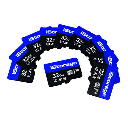 Picture of 10 Pack iStorage microSD Card 32GB | Encrypt Data stored on iStorage microSD Cards Using datAshur SD USB Flash Drive | Compatible with datAshur SD Drives only