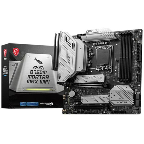 Picture of MSI MAG B760M Mortar WiFi Gaming Motherboard (Supports 12th/13th Gen Intel Processors, LGA 1700, DDR5, PCIe 5.0, M.2, 2.5Gbps LAN, USB 3.2 Gen2, Wi-Fi 6E, mATX)