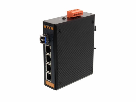 Picture of Networx Industrial Gigabit Ethernet Fiber Media Converter - 1000Base-LX - LC Multimode, 550m, 850nm, 4 Port