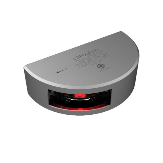 Picture of Lopolight Series 101-002 - Port Side Light - 1NM - Vertical Mount - Red - Silver Housing