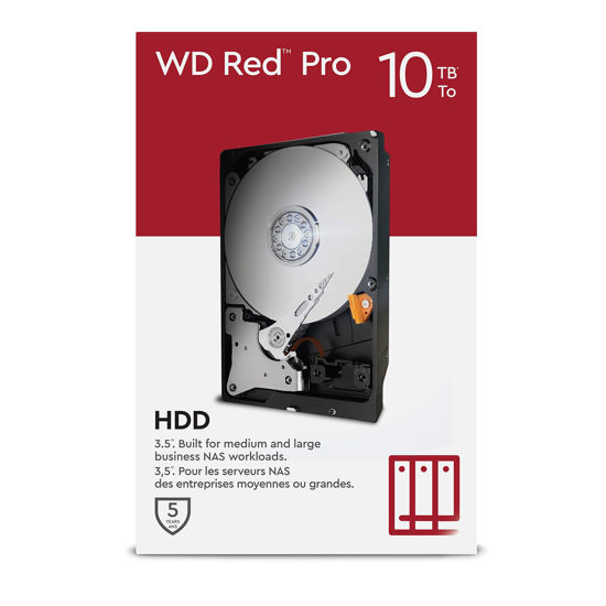 Picture of WD Red Pro 10TB NAS 3.5" Internal Hard Drive - 7200 RPM Class, SATA 6 Gb/s, CMR, 256MB Cache