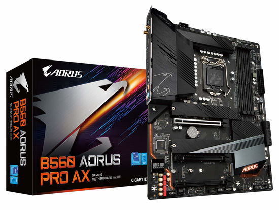 Picture of GIGABYTE B560 AORUS PRO AX (LGA 1200/ Intel/ B560/ ATX/Triple M.2/ PCIe 4.0/ USB 3.2 Gen2X2 Type-C/Intel WiFi 6/2.5GbE LAN/Motherboard)