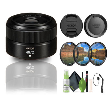 Picture of Nikon NIKKOR Z 40mm f/2 Standard Prime Lens Z Cameras (20102) + Filter Kit + Cap Keeper + Cleaning Kit