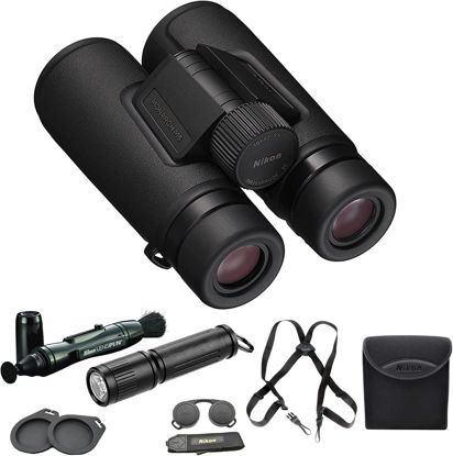 Picture of Nikon 16768 Monarch M5 10x42 Binocular with Lens Pen, Harness, & Flashlight Kit